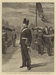 Prinz Louis Napoleon drillt seine Kameraden an der Militärakademie, Woolwich